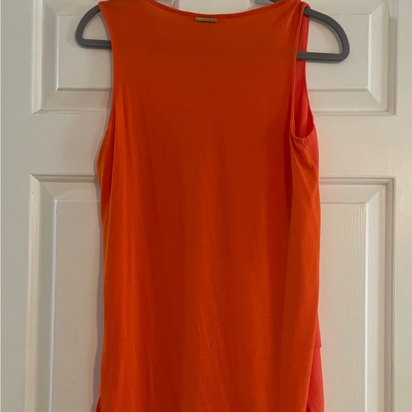 Michael Kors Orange Sleeveless Flowy Blouse, Size Medium - Picture 3 of 4